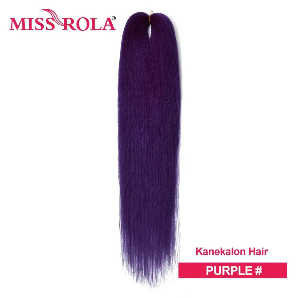 Miss Rola Kanekalon pre-stretched jumbo braiding hair, purple, 6 pcs (30/28/26 in), Simples Market