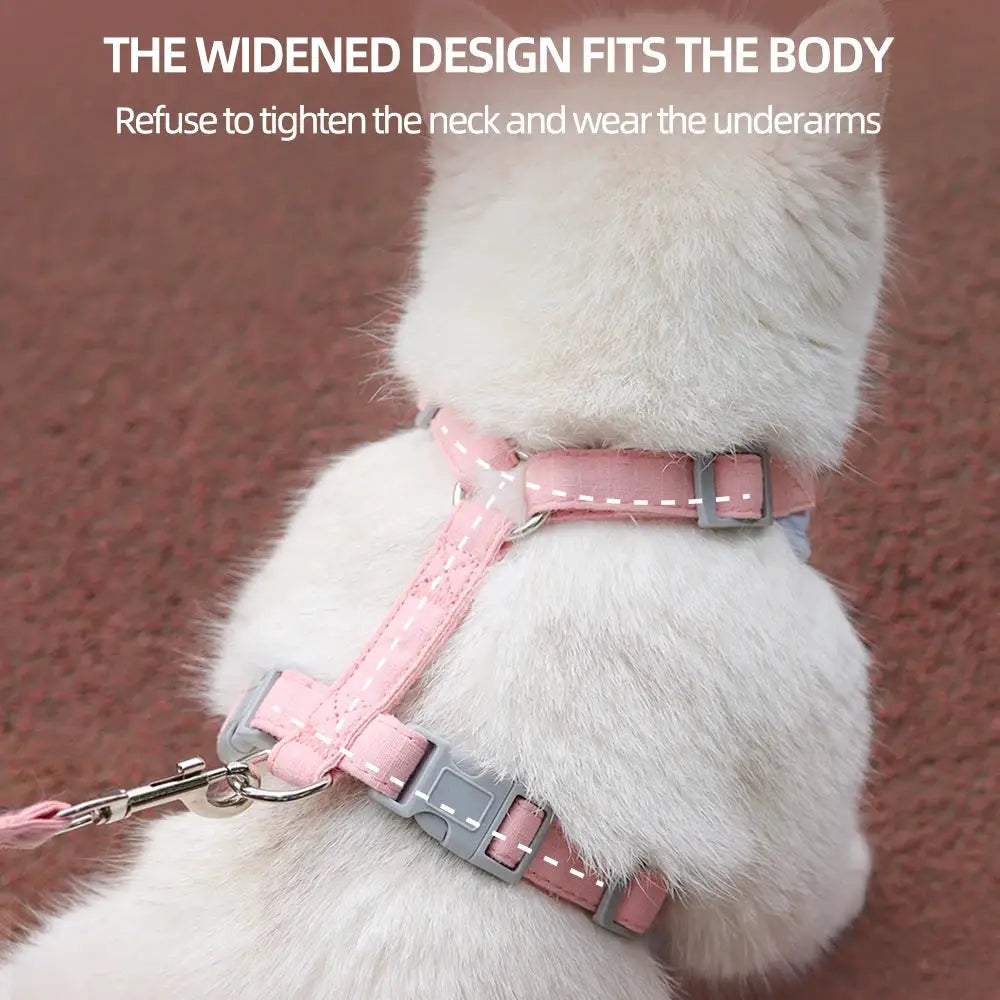 Breathable Pet Harness And Leash Set For Small Dogs And Cats Outdoor Walking Fashion Durable Kitten Harnesses