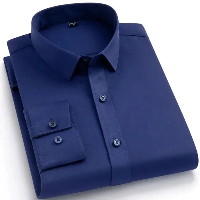 BAMBOOPLE non-iron men's dress shirt, purple, slim fit, Simples Market