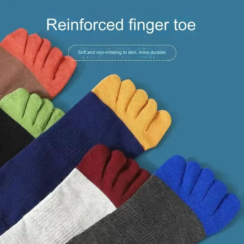 5 Pair Mens Five Toe Cotton Socks Breathable Split Toe Sports Socks For Men High Quality Casual