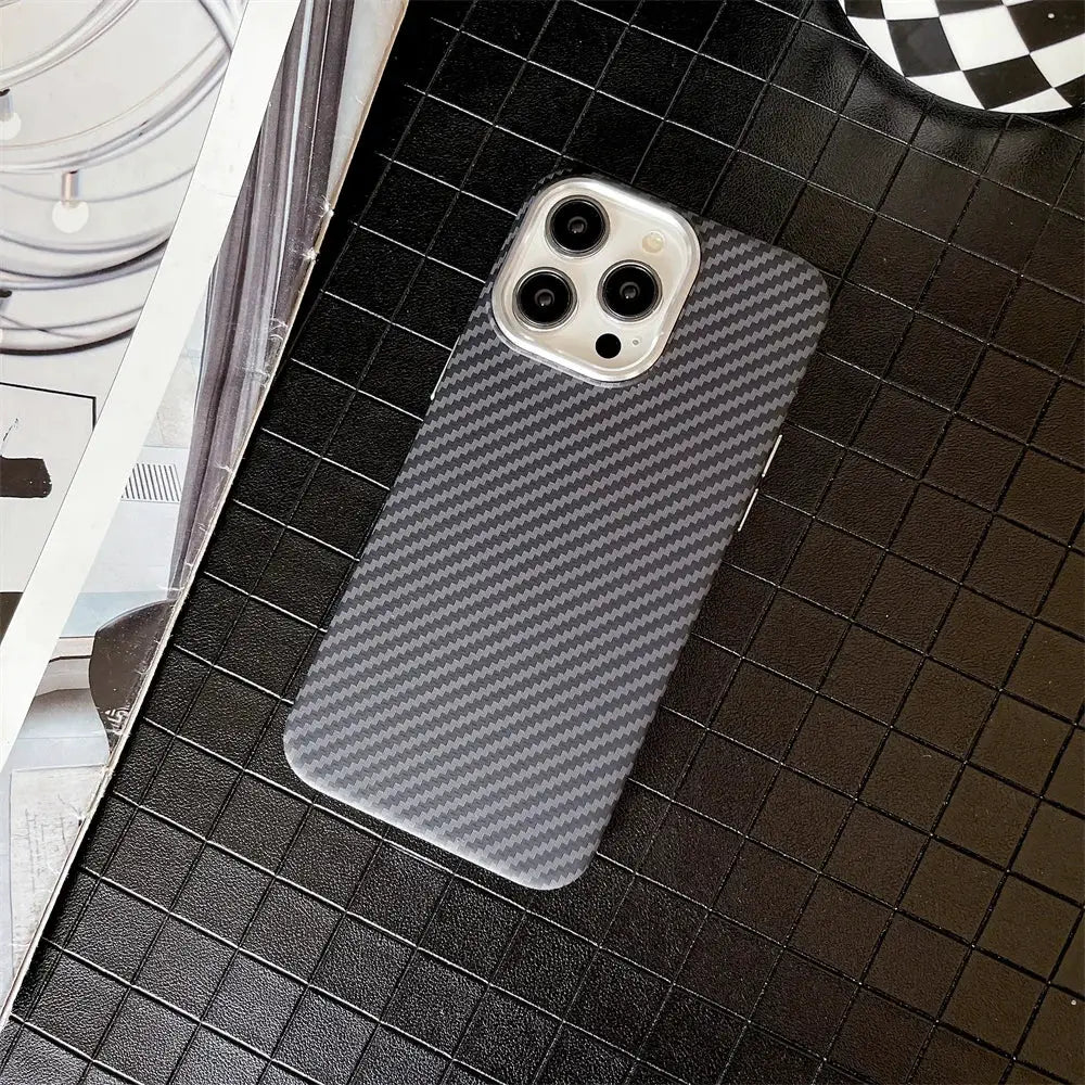Colourful Kevlar Pattern MagSafe Case For iPhone 11 12 13 14 15 16 17 Pro Max Wireless Charging Cover