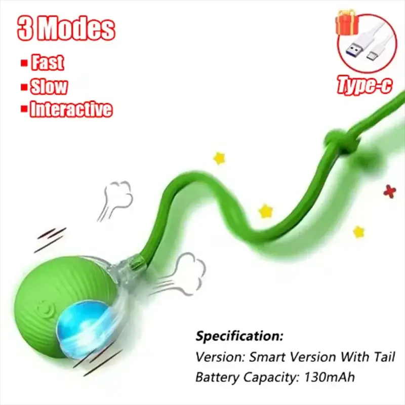 Intelligent Interactive Cat Ball For Obstacle Avoidance Durable Long Lasting Easy To Clean Pet Toy For Cats