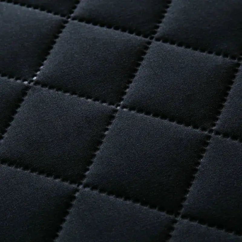 Pillowcase dark navy quilted cotton with a square-grid pattern