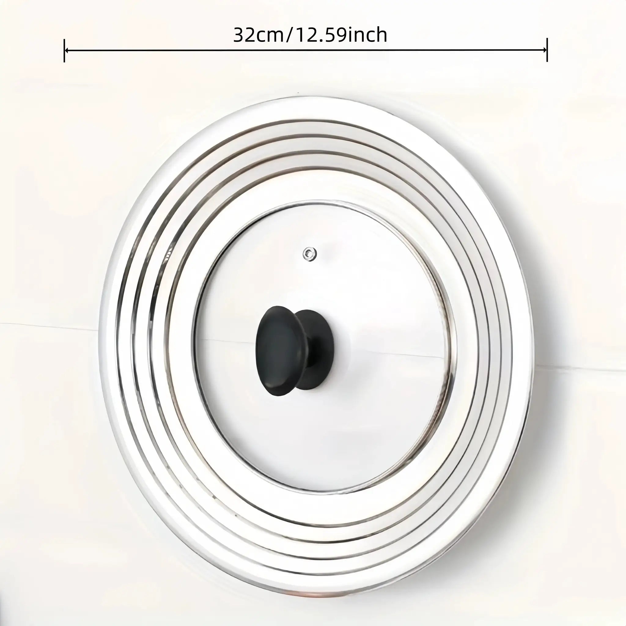 Stainless Steel Universal Lid For Pots Pans And Skillets Fits 8.66 To 11 Inches With Knob