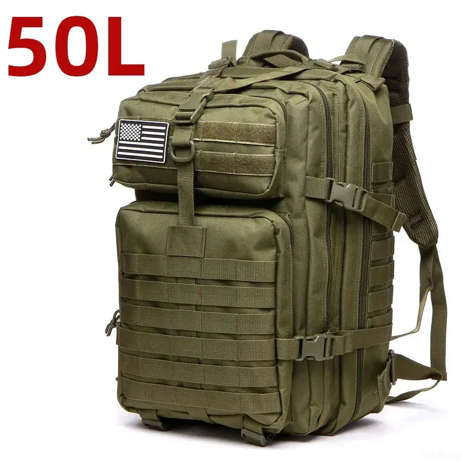 TrailMaster Tactical Backpack 25L 50L Waterproof Nylon For Outdoor Trekking Hiking Fishing Hunting Camping