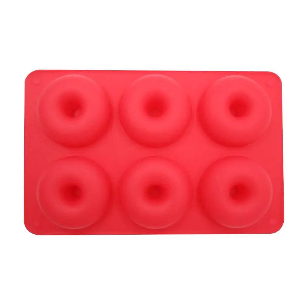 Six Hole Silicone Donut Mold Baking Pan Nonstick Flexible Donut Mold For Donuts Muffins Bagels Desserts DIY Tools
