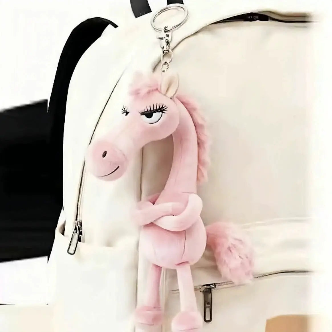 Plush Arrogance Pony Keychain For Women Bag Pendant Decor Cute Plush Horse Car Keychain Party Gift Accessory