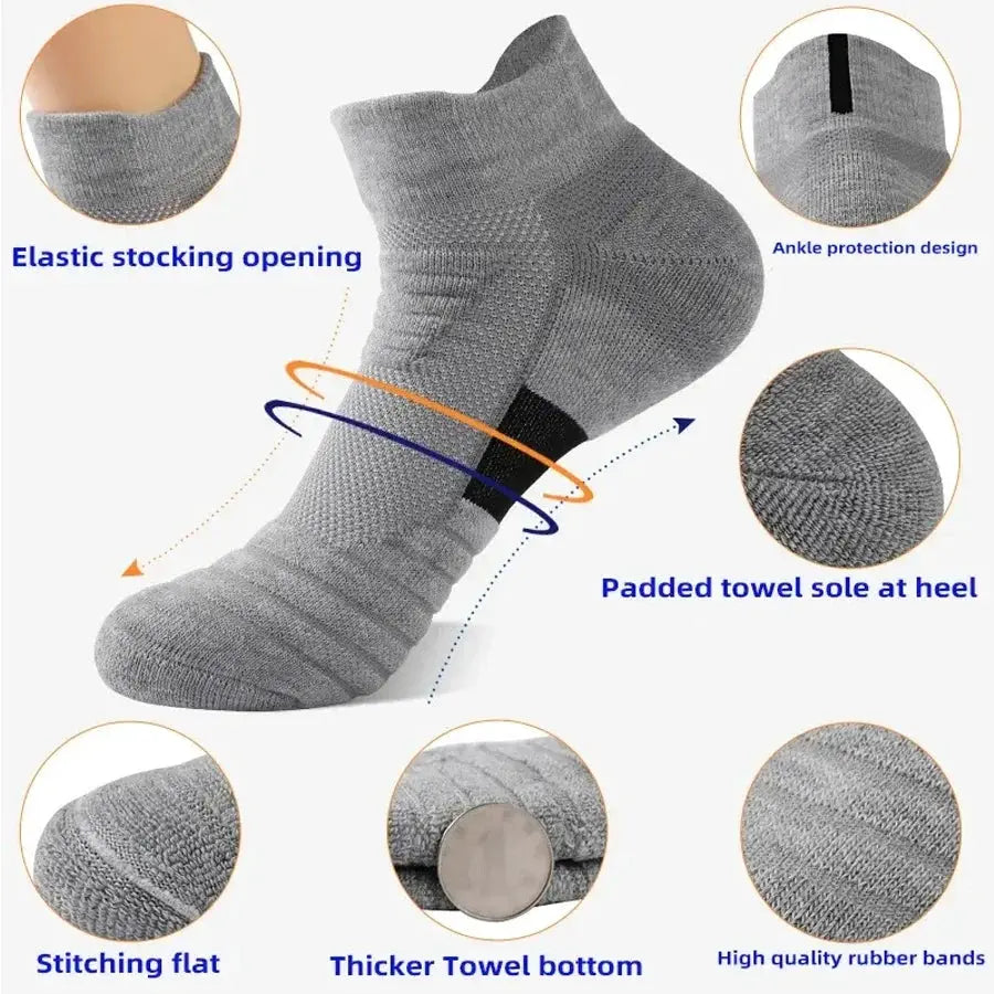 Anti Slip Mens Football And Basketball Socks Breathable Deodorizing Sweat Wicking Size 39 To 45
