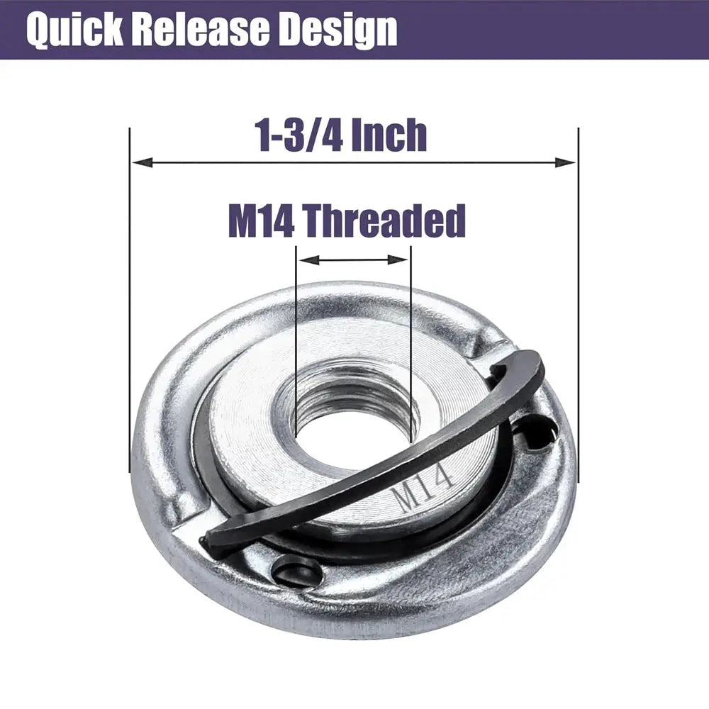 M14 Quick Release Locking Nut For Angle Grinder Flange Nut Replacement Durable Spindle Nut For Fast Disc Changes