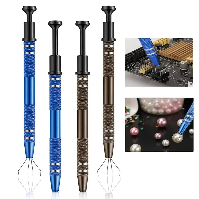 Precision 4 Claw IC Chip Extractor Tool For Delicate Electronic Components Grabber Pick Up Puller