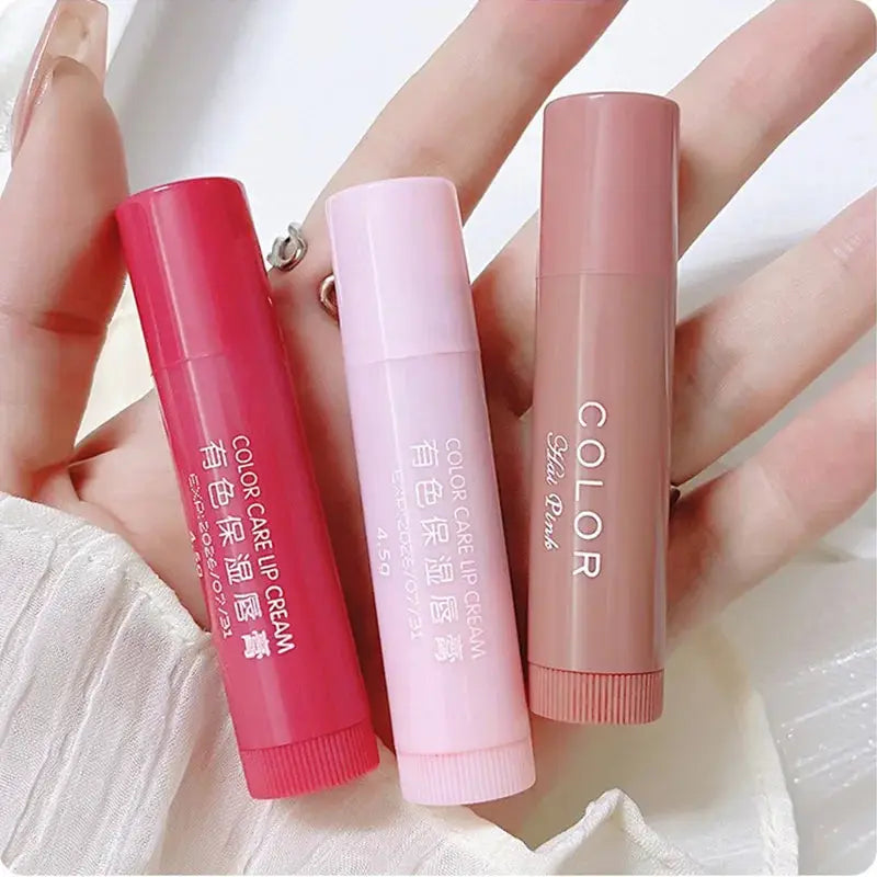 Haipink Three Piece Tinted Moisturizing Lip Balm Set Hydrating Diminish Lip Lines Prevent Chapping