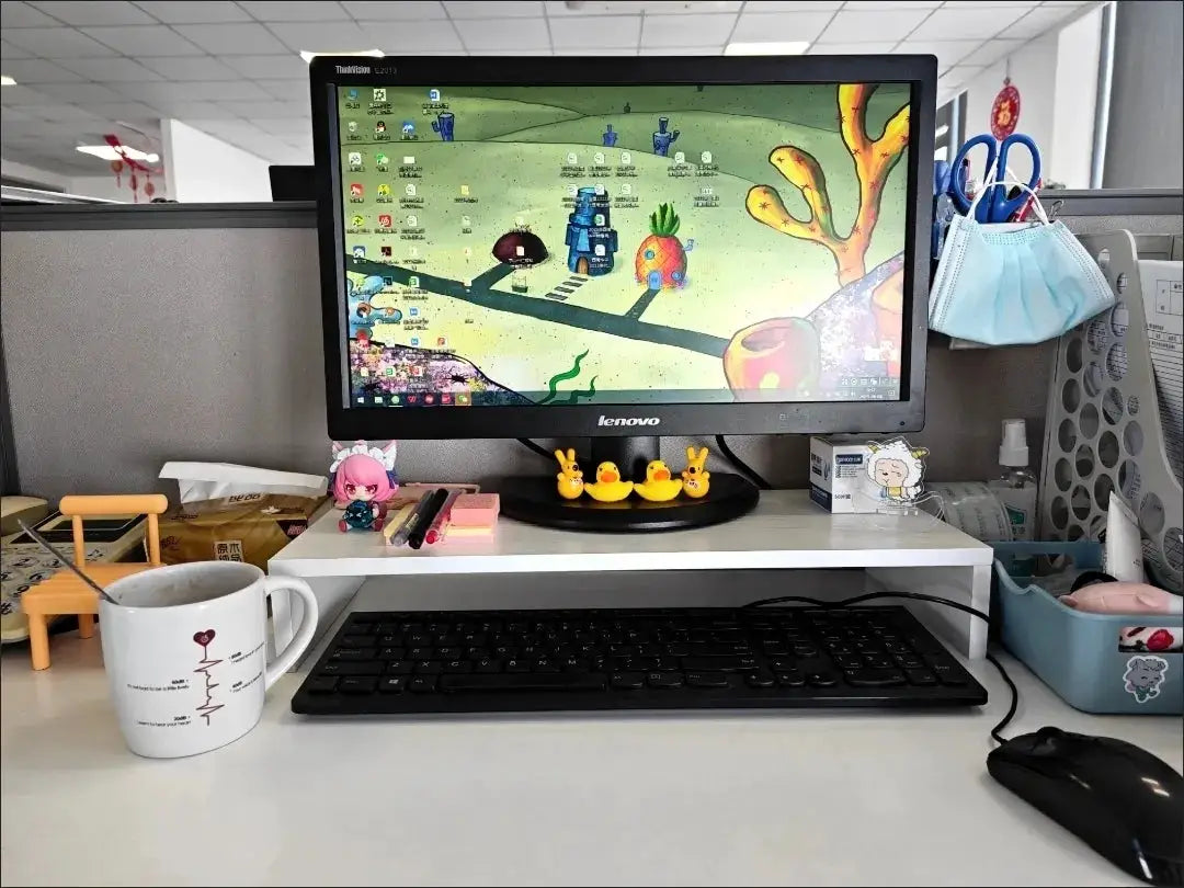 Monitor Riser Stand Ergonomic Laptop Stand Desk Organizer Keyboard Storage For Home Office