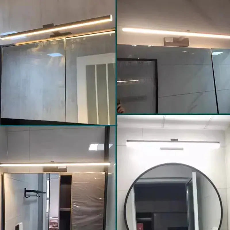 LED mirror light bar by Simples Market; slim waterproof wall lamp for bathroom makeup, modern indoor lighting
