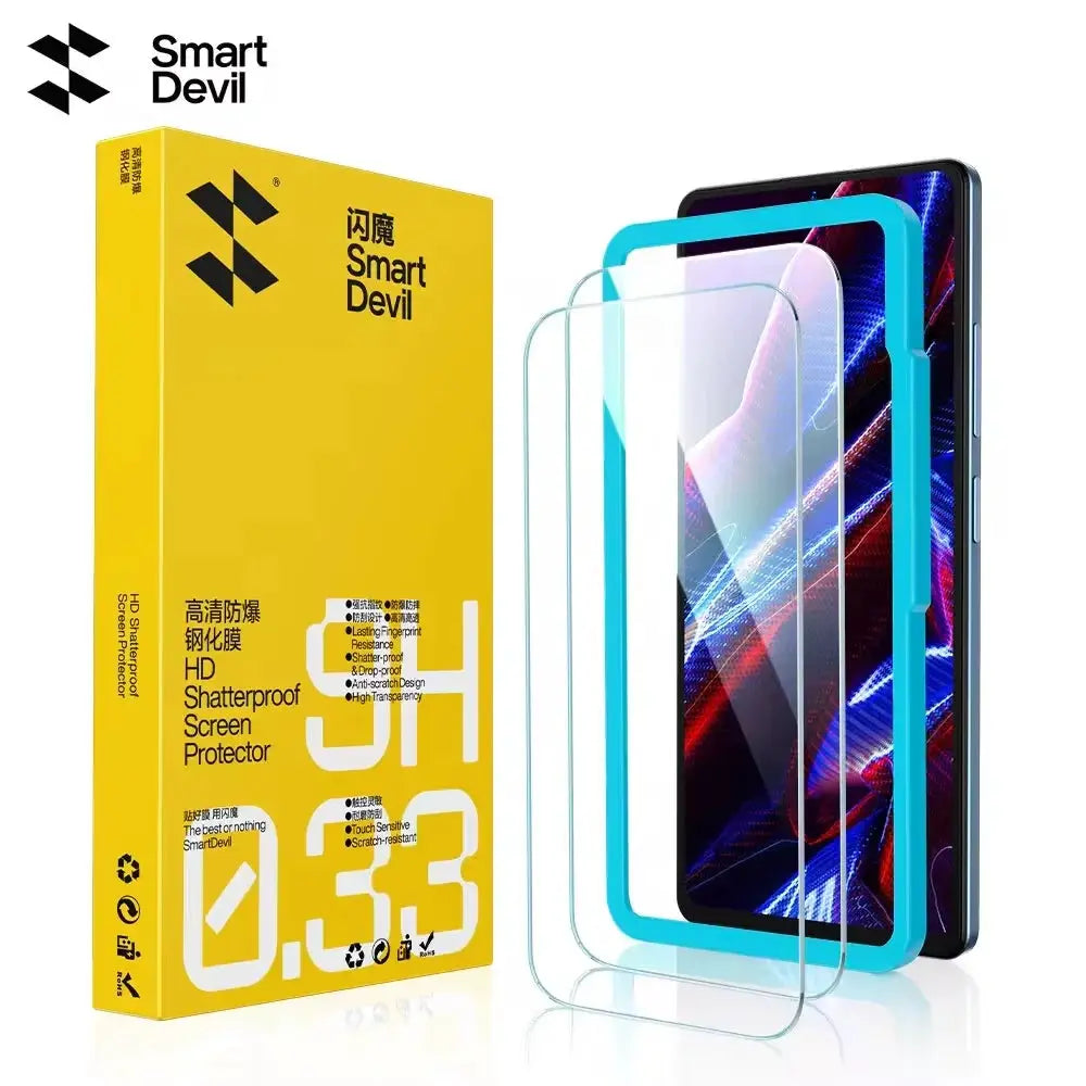 SmartDevil Two Pack HD Tempered Glass Screen Protector For Xiaomi Redmi Note 13 Pro 14 Pro K90 Crystal Clear