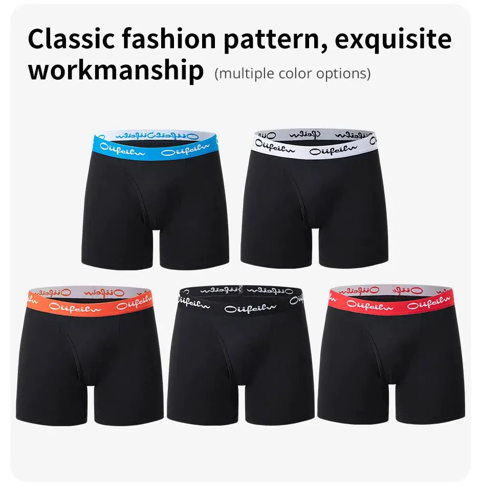 Simples Market 6-pack men's boxer briefs with elastic waistbands in assorted colors