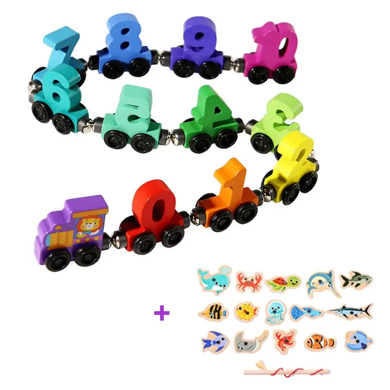 Montessori Wooden Magnetic Fishing Toy Set For Kids Aged 3 To 6 Educational Rod And Fish Game Gift