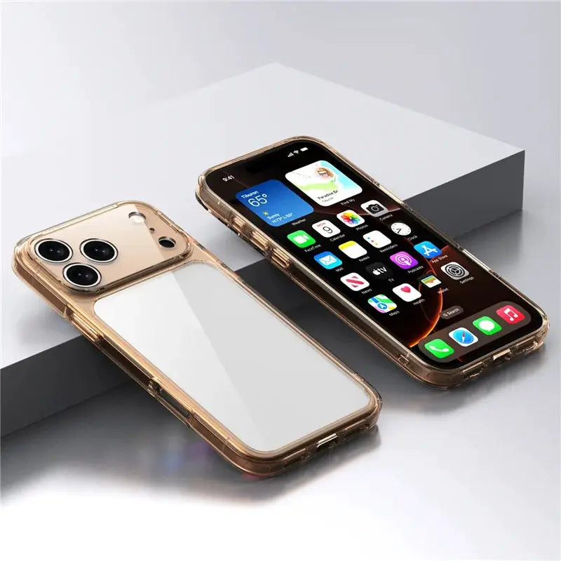LuxShield Clear Hybrid Shockproof Case For iPhone 17 Series TPU And PC Protective Cover