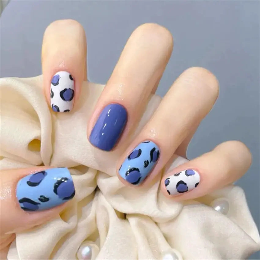 GlamNails Ultra Thin Press On Nails Full Set 24 Pieces Round Head Coffin Shape Durable Flawless Manicure