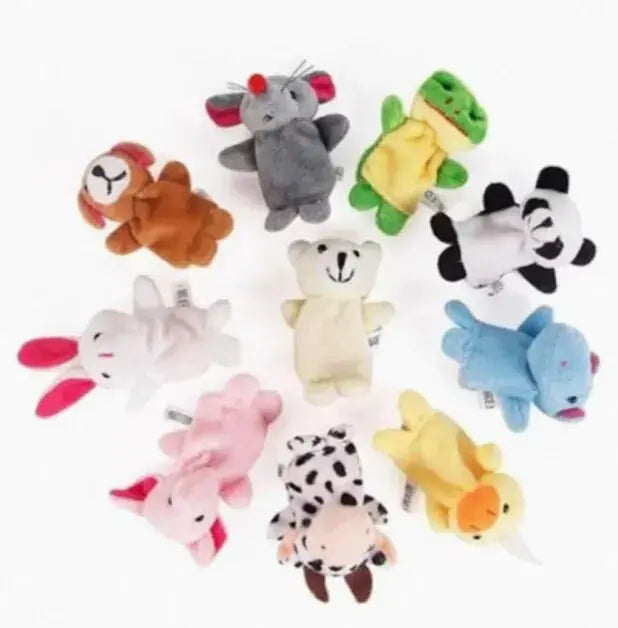 Cartoon Finger Puppets For Kids Plush Hand Dolls 1 5 10 Pieces Soothing Storytelling For Early Education