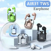 T2 Wireless Bluetooth Earphones With HiFi Sound And LED Power Display Transparent Design