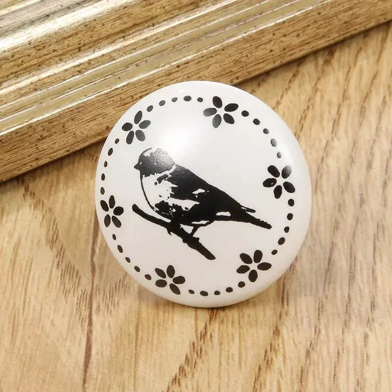 White Ceramic Door Knobs And Handles For Furniture Cabinets Cupboards With Screws Single Hole Cabinet Handles