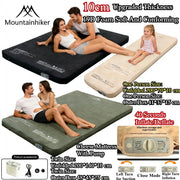 MountainHiker Self Inflating Mattress For Single Or Double Use Thick 10cm Camping Sleeping Pad Compact Folding Bed