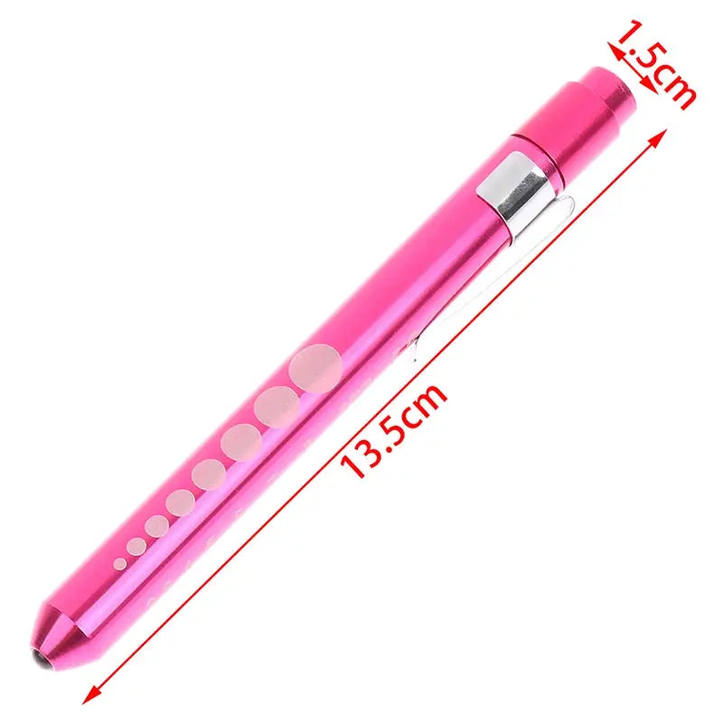 Medical Pen Light With Pupil Gauge Measurements LED Illumination Portable Aluminum Alloy Body Pocket Clip