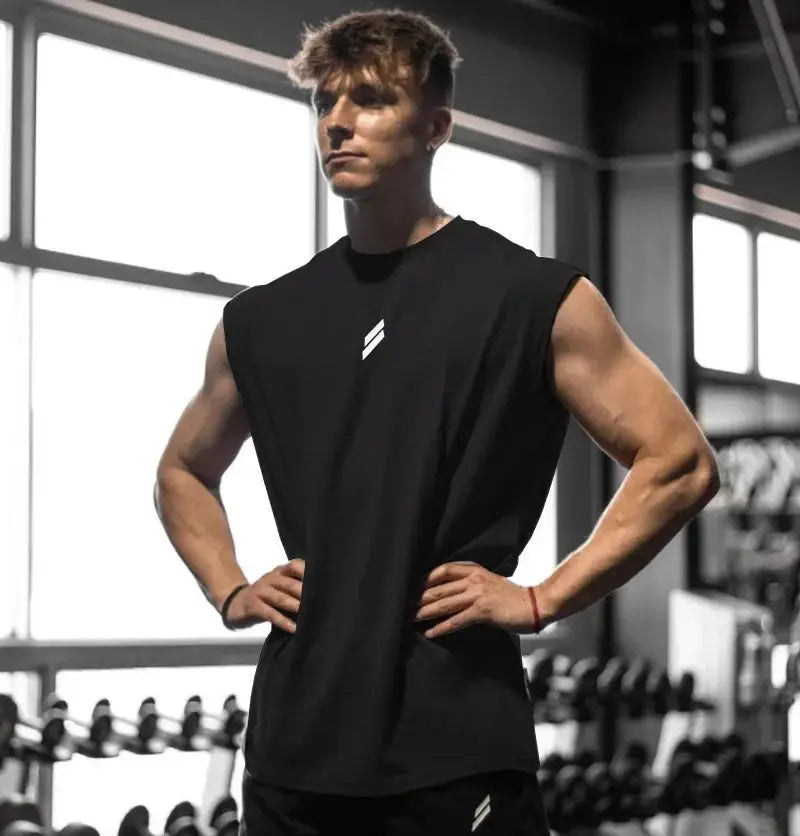 Mens Sleeveless T Shirt Quick Drying Breathable Mesh Tank Top For Gym Fitness Bodybuilding Basketball Summer Workout