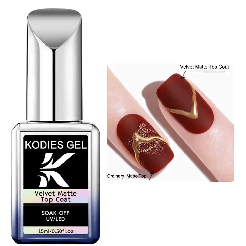 KODIES Chrome Top Coat Gel Nail Polish - UV Gel Finish, 15ML, No Wipe, Semi - Permanent - Simples Market