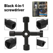 Portable 4 In 1 Hand Screwdriver Socket Water Meter Key Valve Wrench Tool For Home Repair And DIY