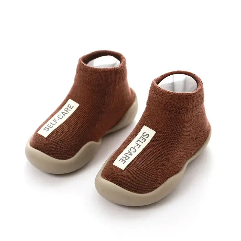 Baby Shoes Toddler First Walkers Infant Knit Booties With Rubber Soft Non Slip Sole Casual Shoes Boys Girls