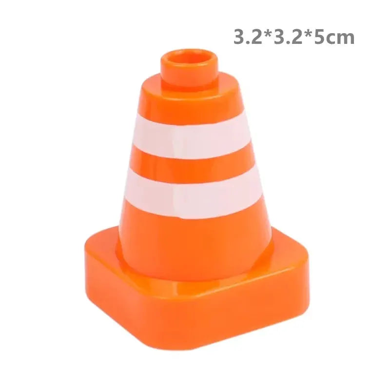 Big Building Blocks Compatible With Large Bricks Road Plates Car Parking Fuel Station Traffic Educational Toys For Kids
