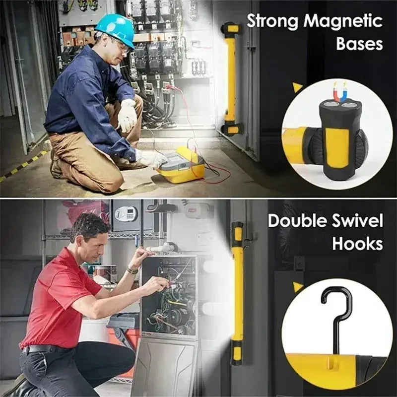 Super Bright Magnetic Work Light With 5200mAh Rechargeable Battery 3000 Lumen Underhood Car Repair And Outdoor Lighting