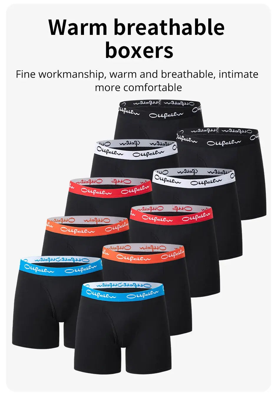Simples Market men's boxer shorts 10-pack in assorted colors with elastic waistbands