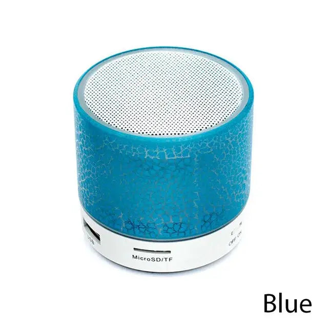 Mini Portable Wireless Bluetooth Speaker With LED Lights Crack Appearance Design Hands Free Hi Fi Audio