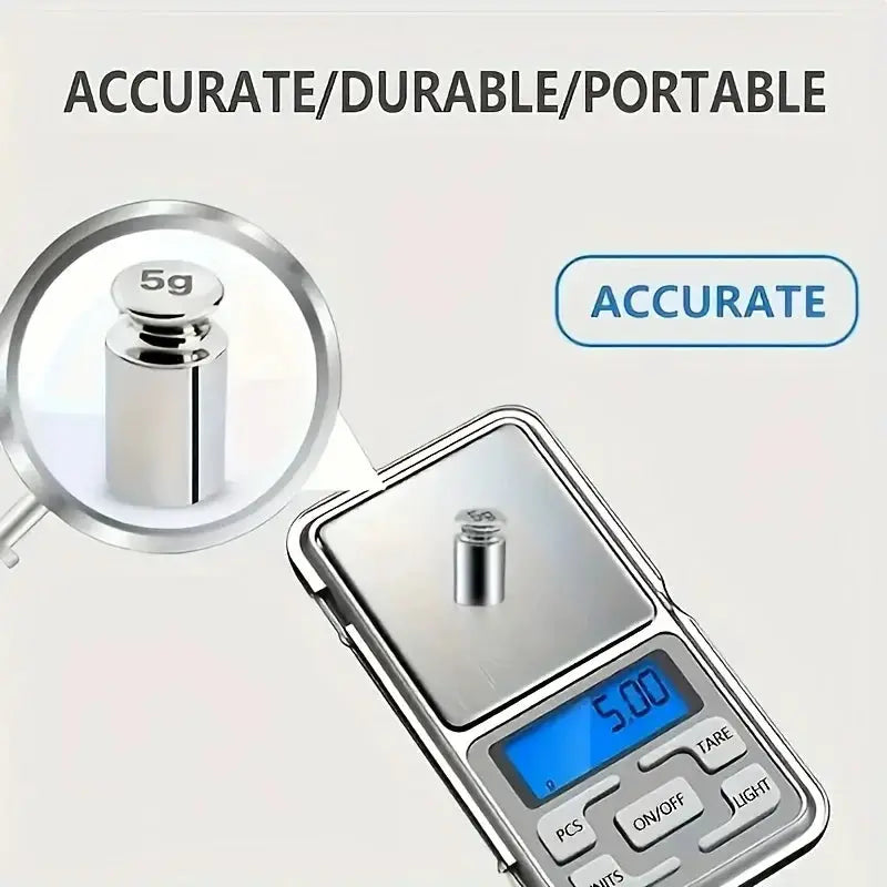 SmartWeigh Mini Pocket Scale 500 g Capacity High Precision Digital Jewelry Scale With LCD Display