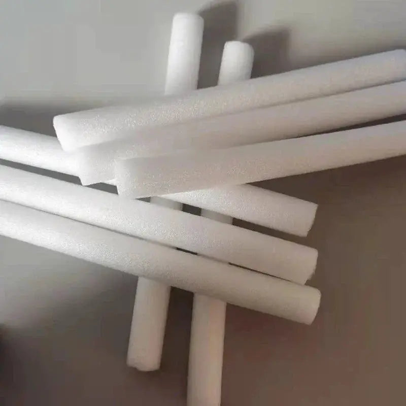 Foam sticks set, 8 white tubes for stretch sofa cover, about 20–25 cm each