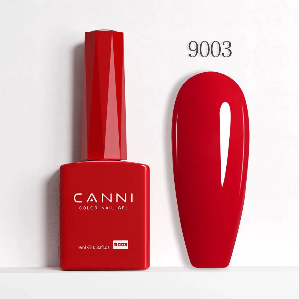 Canni Hema Free Nail Gel Polish Christmas Red Collection Semi Permanent 9ml Long Lasting Shine