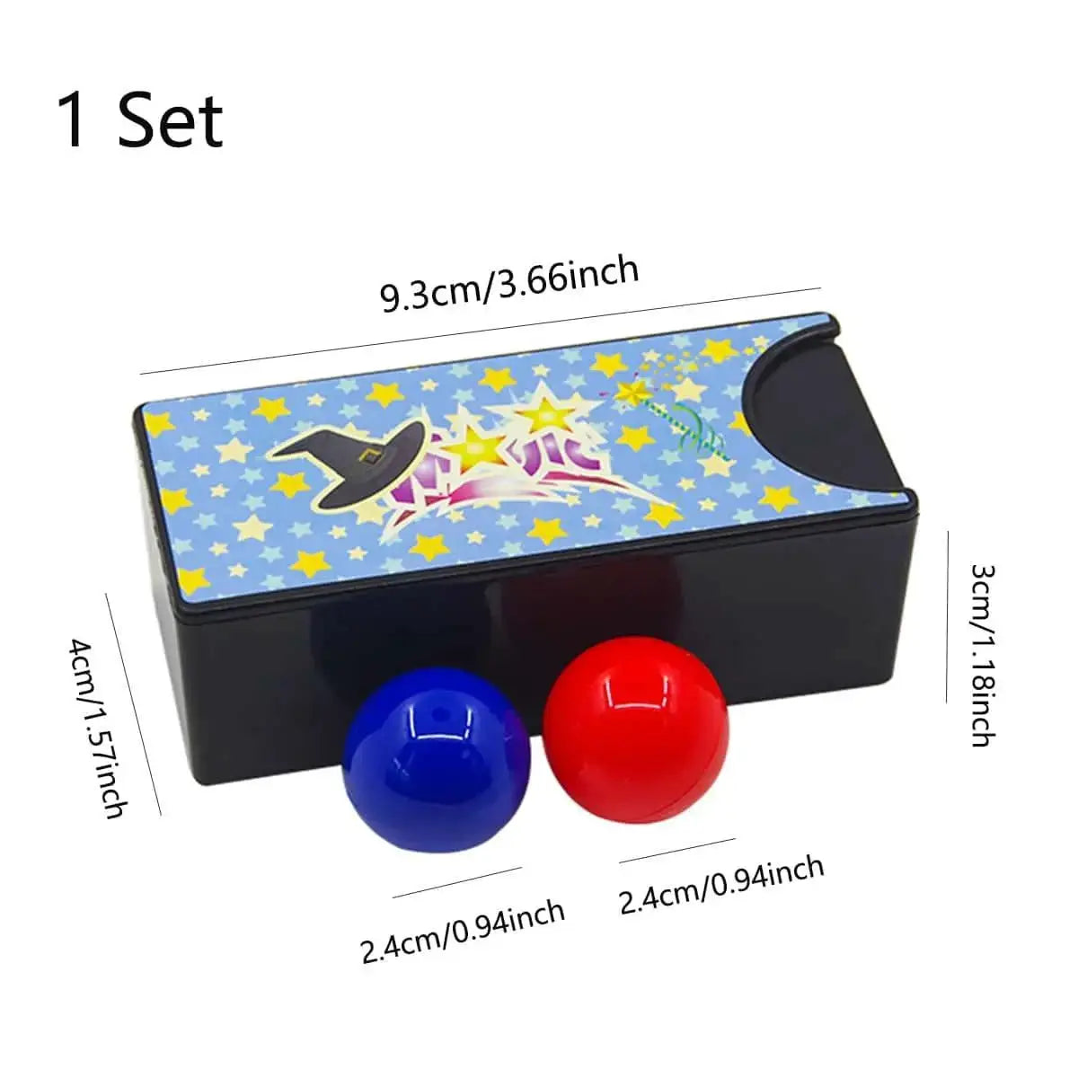 Wanbian Magic Box Red Ball To Blue Ball Trick Toy For Kids Magic Prop Stage Illusion