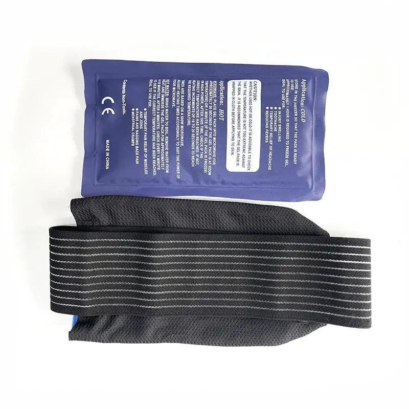 Gel Ice Packs With Elastic Strap Adjustable Wrap For Hot And Cold Therapy Shoulder Back Knee Neck Ankle