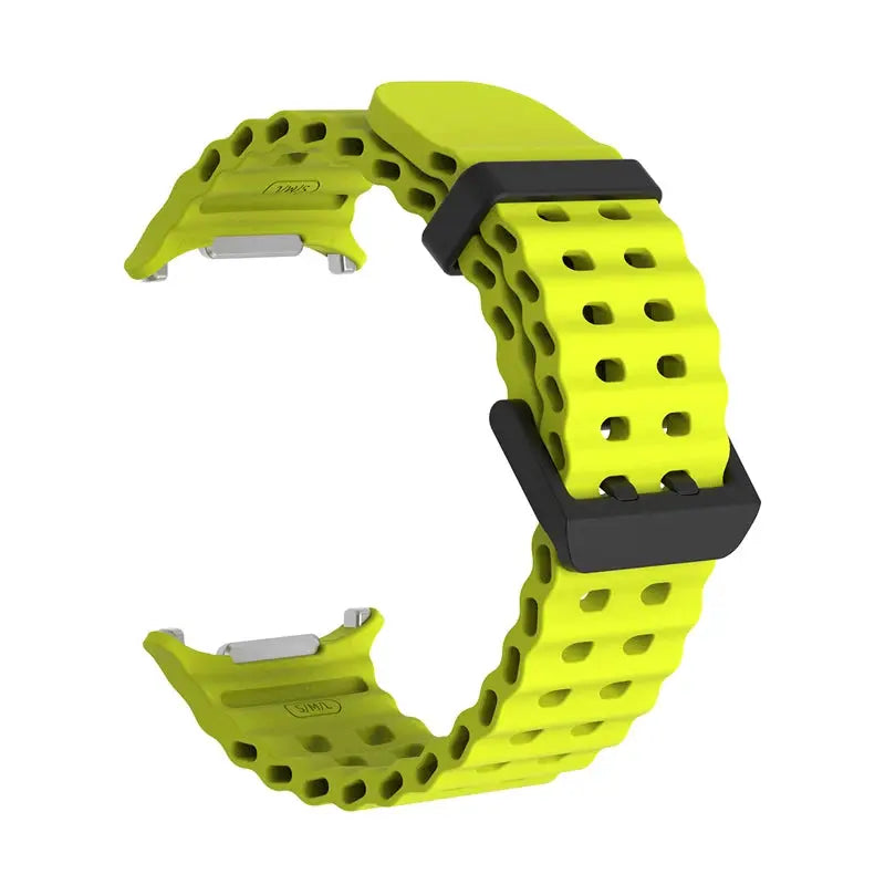 Marine Band silicone watch strap for Samsung Galaxy Watch Ultra2 47mm, neon lime with black fittings Simples Market