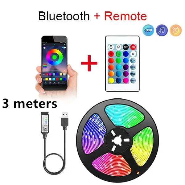 NovaLux Bluetooth LED Strip Lights SMD 5050 Flexible Ribbon for TV Backlighting App Controlled