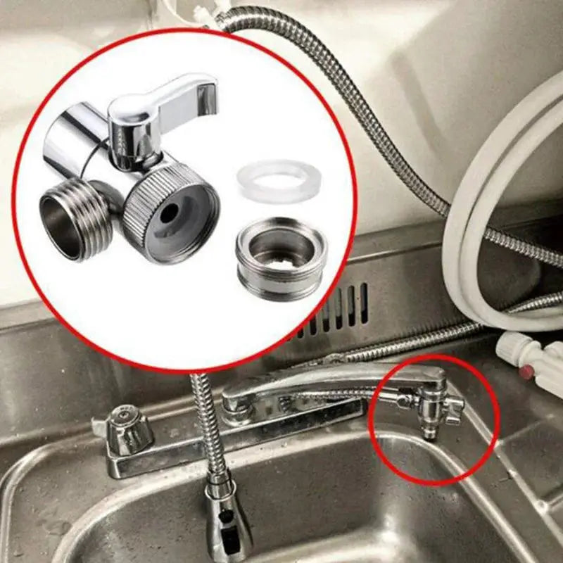 Handheld bidet spray nozzle kit, white-silver ABS, Simples Market with hose and valve