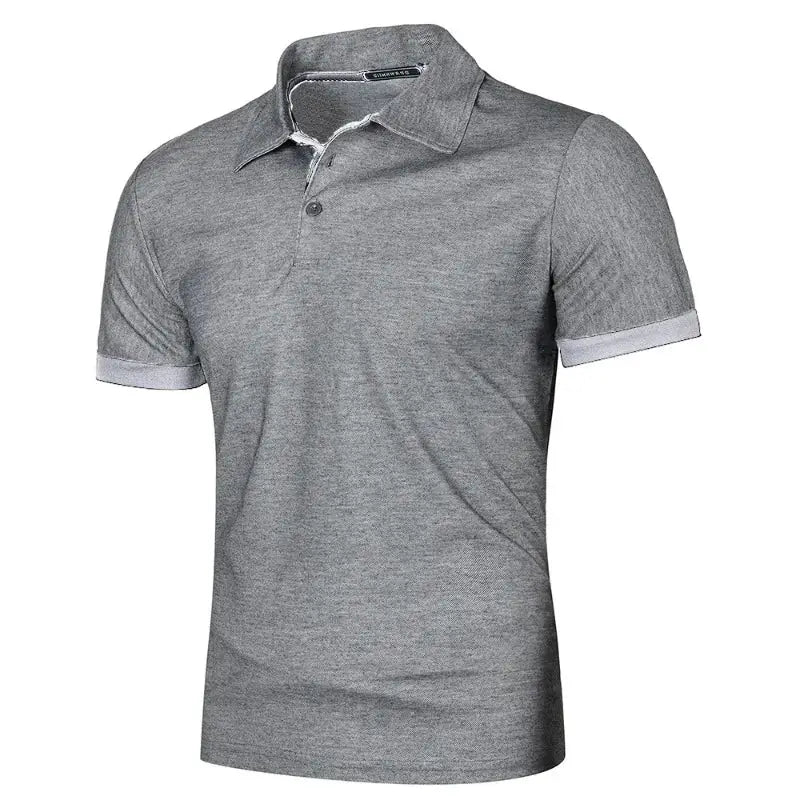 New Mens Short Sleeve Polo Shirt Solid Color Lightweight Lapel Tee For Summer Streetwear And Jogging