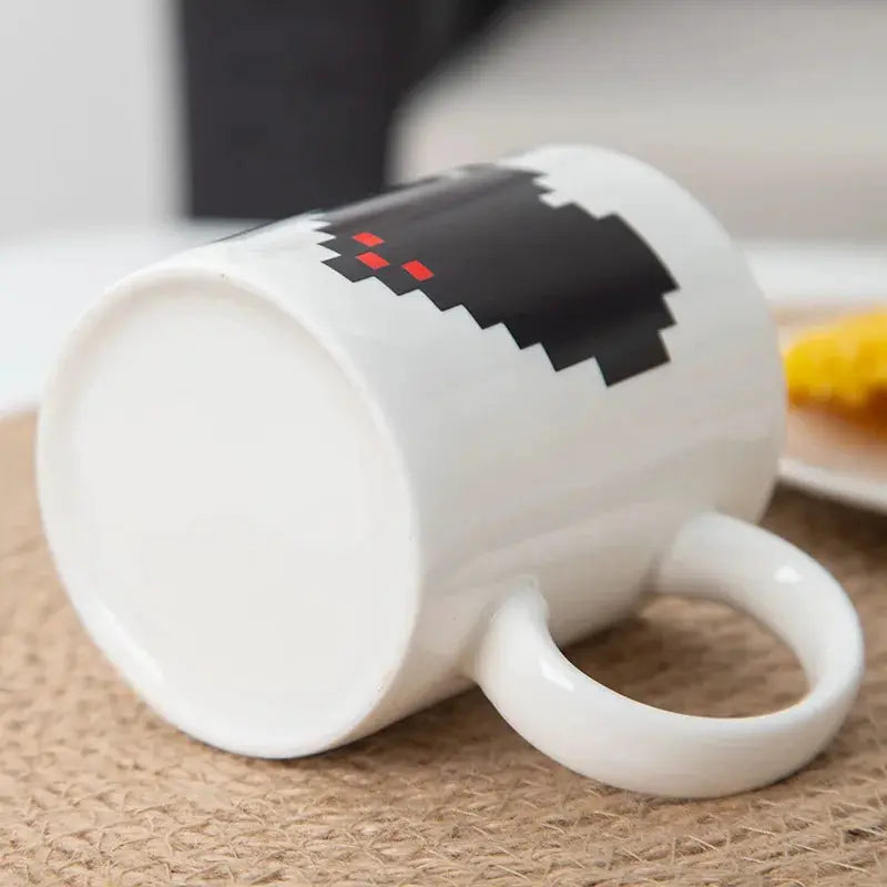 330ml Peach Heart Color Changing Ceramic Cup Magic Mug Heat Revealed Heart Design Coffee Mug Valentines Day Gift