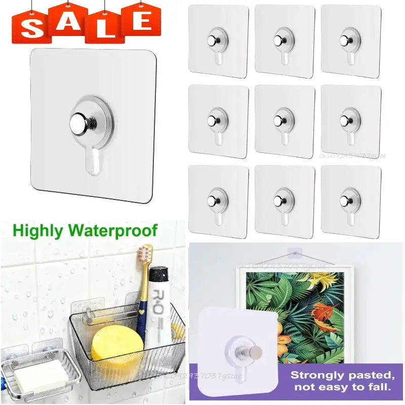 Photo Frame Hooks Screw Holders Storage Rack Door Hanger Self Adhesive Multi Function Gadgets Organizer