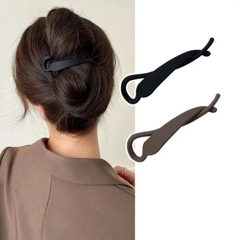 LuxeHair 2 Pack Banana Clips Set Simple Fashion Vertical Hold Ponytail Hair Clips For Elegant Everyday Wear