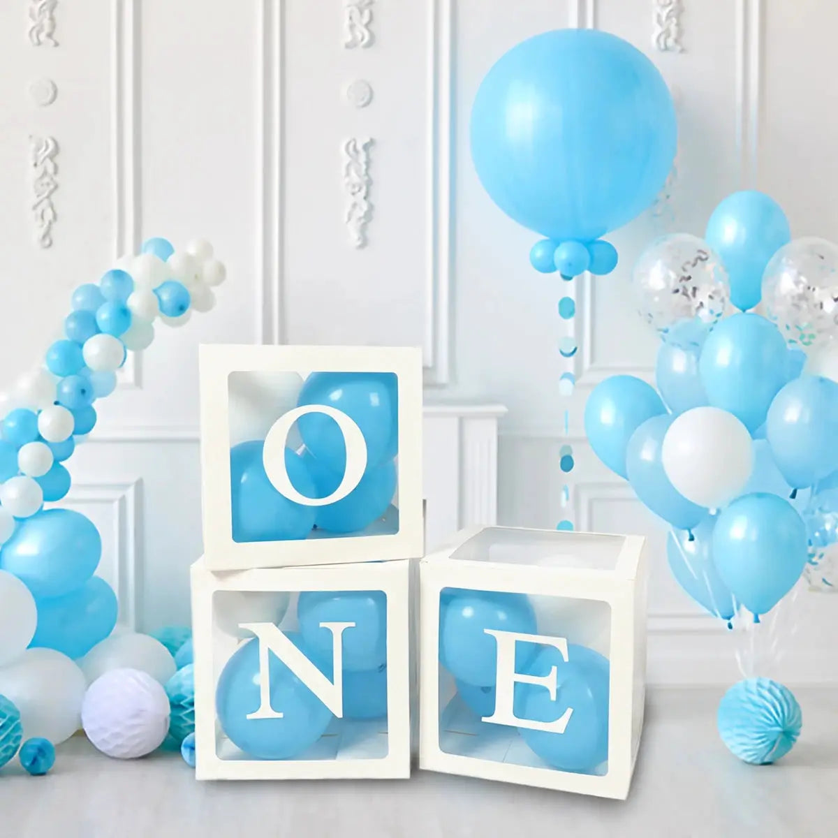 Letter Balloon Box For First Birthday One Year Old Party Decor For Boys And Girls Baby Shower And Wedding Supplies
