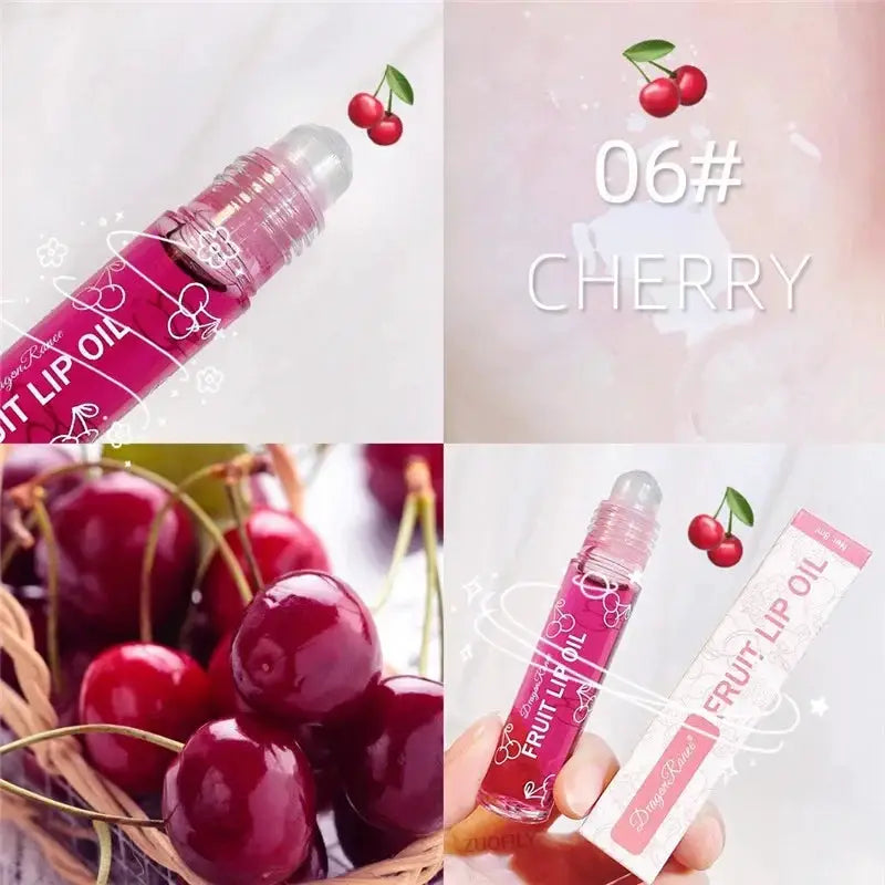 Fruit Lip Gloss Clear Lip Oil Moisturizing Lip Line Reduction Nourishes Lips Waterproof Long Lasting Liquid Lip Cosmetics