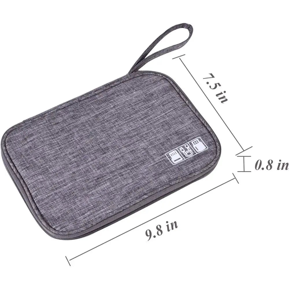 TechNest Electronics Organizer Bag Premium Waterproof Carrying Pouch For Travel Cable And Gadget Storage